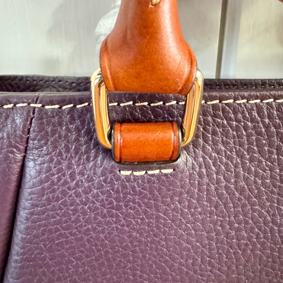 NWT Dooney & Bourke Small Zip Top Leather Bag - Purple Plum - Ships fast! - Picture 8 of 11